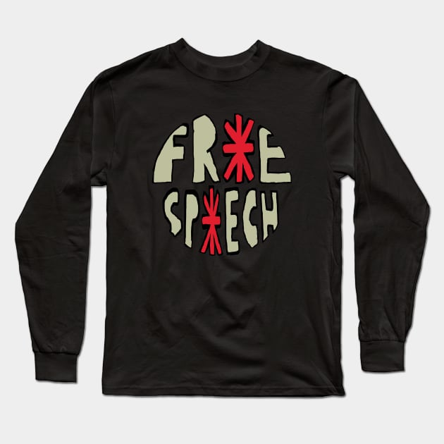 Free Speech Long Sleeve T-Shirt by Mark Ewbie